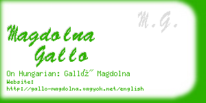 magdolna gallo business card